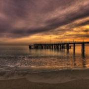 Canva – Wooden Pier at Sunset