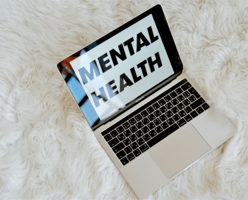 The Words Mental Health on Laptop Screen (2)